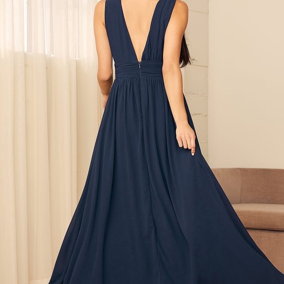 NTW Heavenly Hues Navy Blue Maxi Dress Small - Picture 2 of 7
